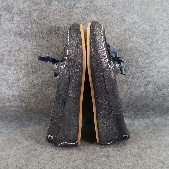 Sperry Shoes Women 6 Moccasin Flats Slip On Leather Metallic Shimmer Slipper Bow - Picture 8 of 13